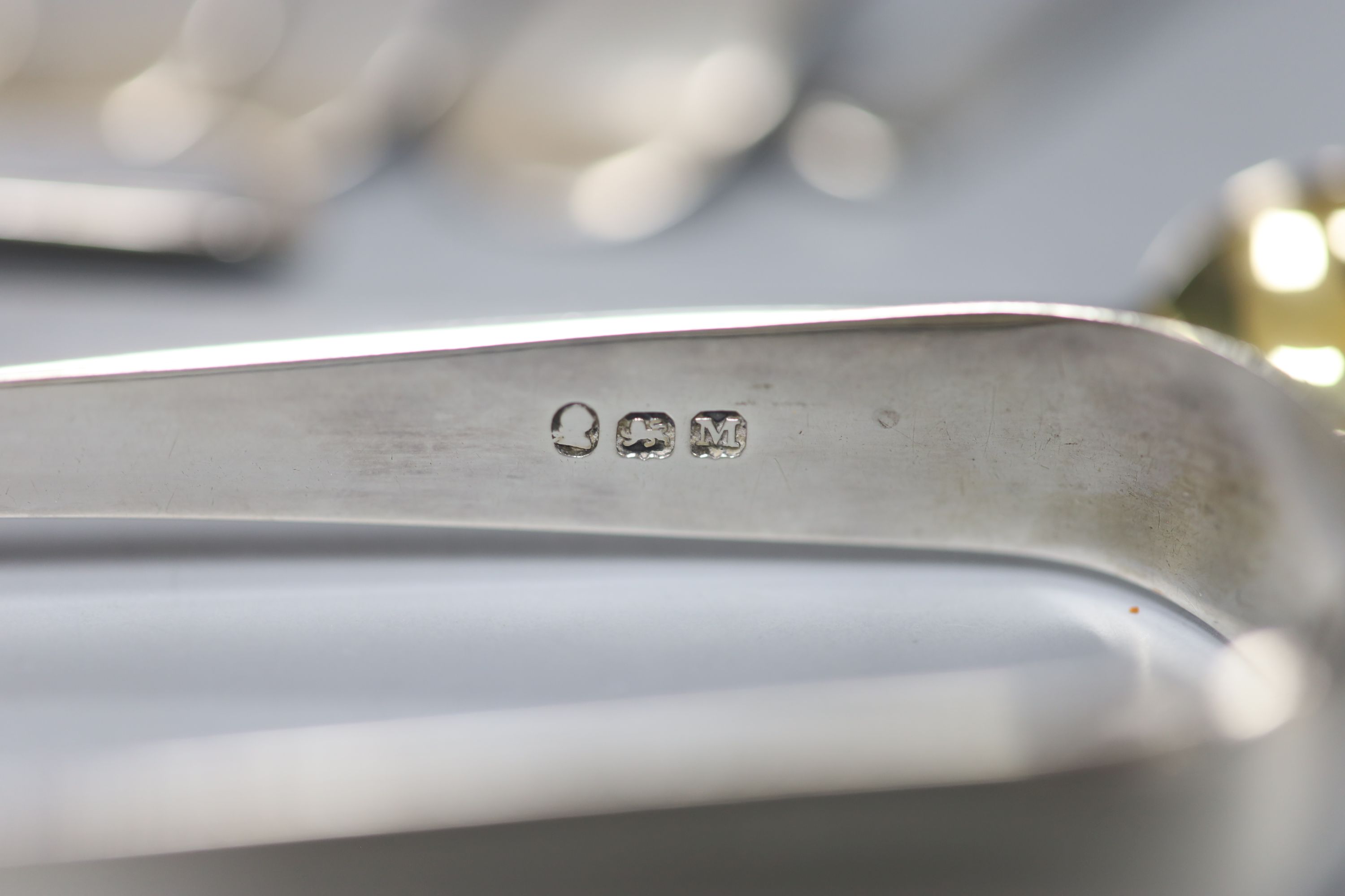 A set of six William IV Scottish silver dessert spoons, Andrew Davidson, Edinburgh, 1836 and a small group of minor silver flatware